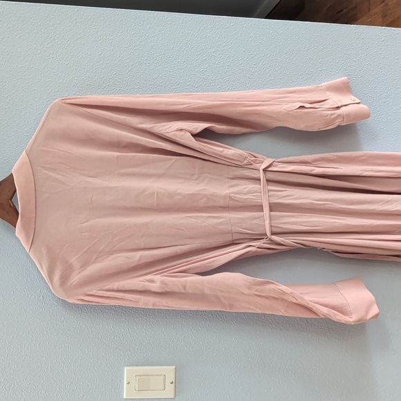 Wilfred Aritzia Crepe Blush Long Sleeve Midi Dress - Picture 5 of 8